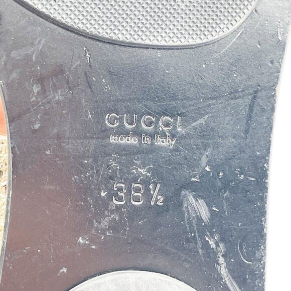 Gucci Gold Metallic Marmont GG Double G Thong Flip Flop Flat Sandal size EU 38.5 - Picture 8 of 9